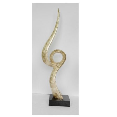 Decorative Standing Sculpture Abstract Metallic Curved Shape