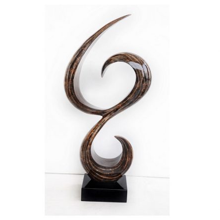 Decorative Standing Sculpture Abstract Metallic Brown Shape