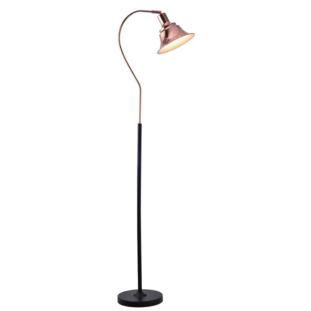 Metal Floor Lamp Rose Gold Black 35x22x142 5 Cm Itemz Lifestyle Objects