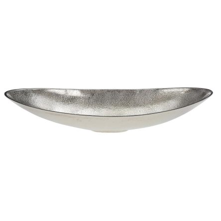 Oval Aluminum Centerpiece Bowl 50cm Silver