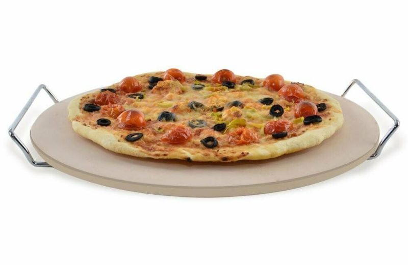 Pizza Stone With Rack Oven To Table Serving Traditional Pizza Ceramic Stone