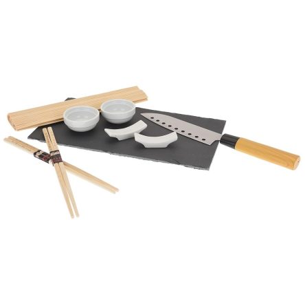 Sushi Set 9 pcs for 2 persons with Slate Tray and Knife