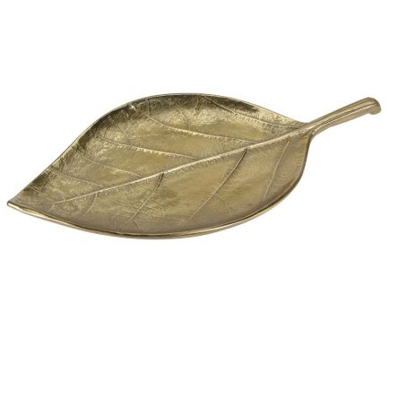 Decorative Plate Leaf Gold 30 cm